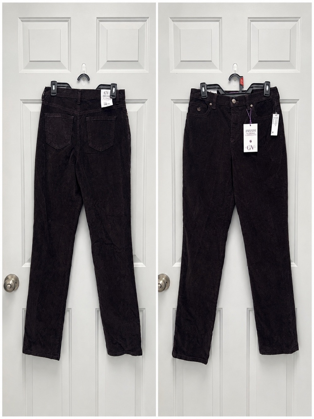 G.V. Vintage Corduroy Straight-Leg Pants in Coffee Roast